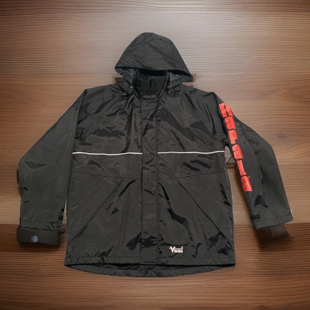 Viking 420D Hooded Jacket Journeyman Denier Black Size Large RAPALA Fishing Logo